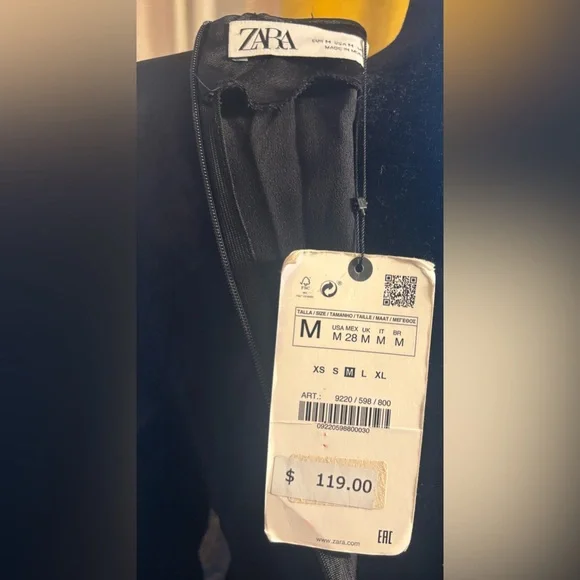 ZARA NEW LEAF SATIN EFFECT DRESS CUT OUT LONG MAXI FITTED SIZE M - Picture 12 of 12